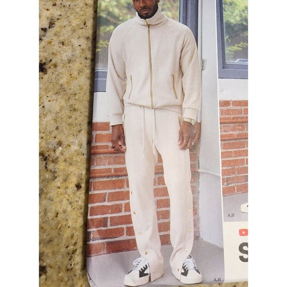 Simplicity R11404 Pattern Men XS S M L  Knit Zip Jacket & Pants Side Leg Snaps - Picture 2 of 12